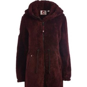 Canada Weather Gear Drawstring Waist Hooded Fleece Jacket